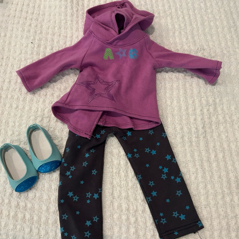 American Girl Starry Hoodie Outfit